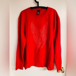H&M dog design pullover sweatshirt size XL